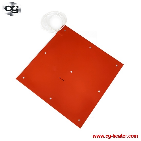 3d printer heating silicone rubber heater pad/bed