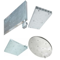 Aluminum block heater cast heating plate